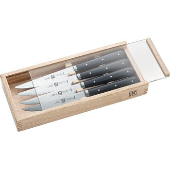 Набір ножів для стейка 4 предмета в деревяній коробці Steak Knife Zwilling