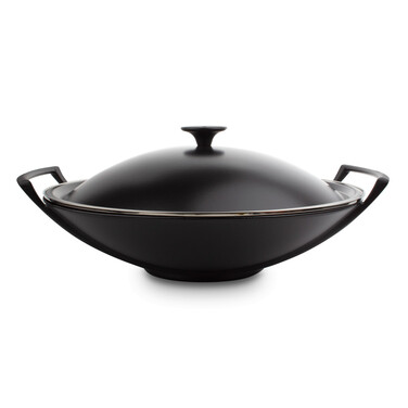 Вок зі сталевою кришкою 4,5 л Чорний Le Creuset