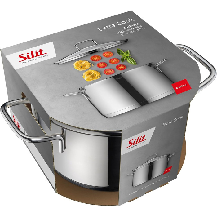 Каструля 20 см зі скляною кришкою Extra Cook Silit