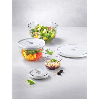 Набір мисок з вакуумними кришками, 6 предметів, прозоре скло Fresh & Save Zwilling