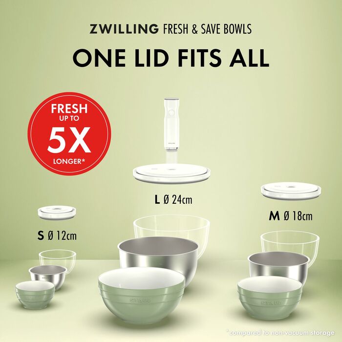 Вакуумная крышка для миски 24 см, белая Fresh & Save Zwilling