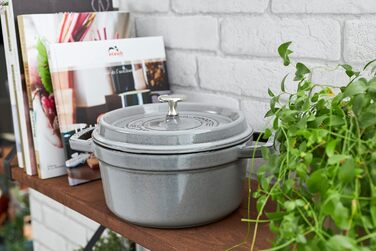 Каструля / жаровня 24 см з кришкою Graphite Grey Staub