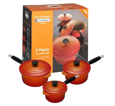 Набір ковшів професійний 3 предмета, помаранчевий Le Creuset