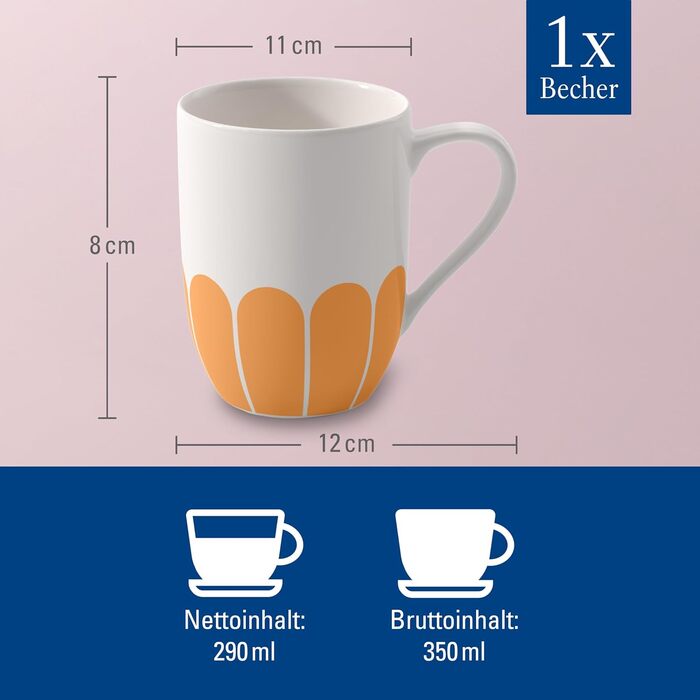 Кружка 290 мл, оранжевый Fleur Villeroy & Boch