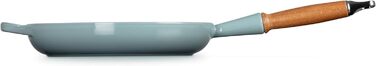 Сковорода чавунна 26 см з дерев'яною ручкою, Морська сіль Signature Le Creuset
