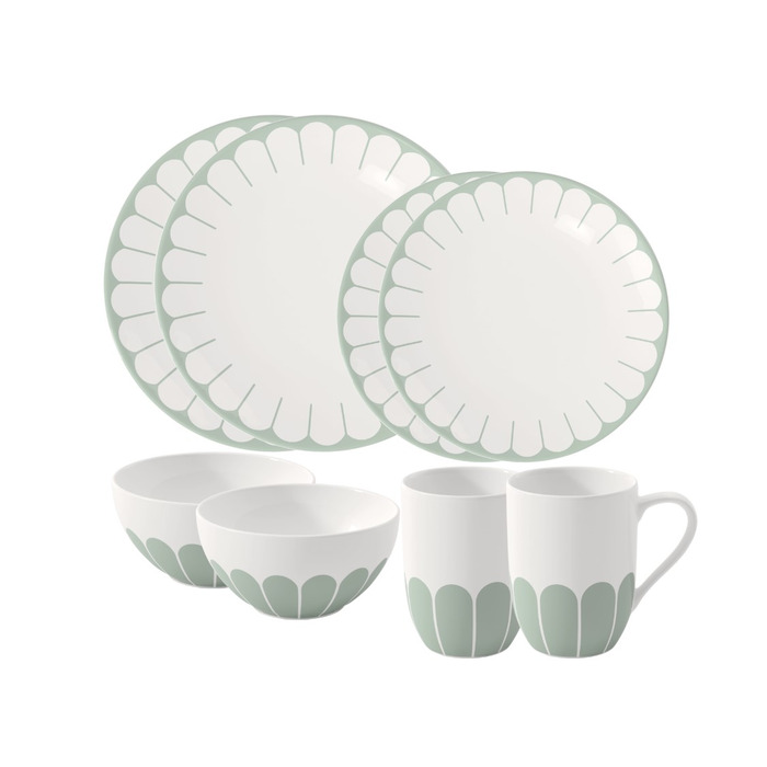 Набір столового посуду на 2 персони, 8 предметів, зелений Fleur Villeroy & Boch