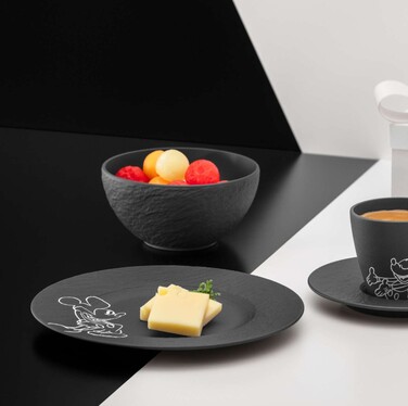 Тарілка для сніданку / десерту 21,7 см чорна Manufacture - Mickey Mouse Villeroy & Boch