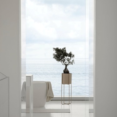 Горщик для рослин з підставкою 55 см Steel Gray Kena Blomus