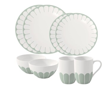 Набір столового посуду на 2 персони, 8 предметів, зелений Fleur Villeroy & Boch