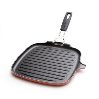 Сковорода гриль з рухомою ручкою 24 см, вишневий Le Creuset