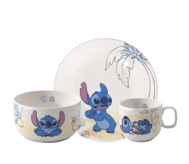 Дитячий набір посуду 3 предмети різнокольоровий Disney Stitch Villeroy & Boch