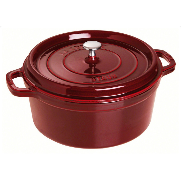 Кокот круглий 28 см, гранатовий Staub