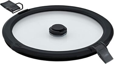 Вакуумна кришка для контейнера 0,8 л кругла з затискачами, скло Flexx 2Go Rosle