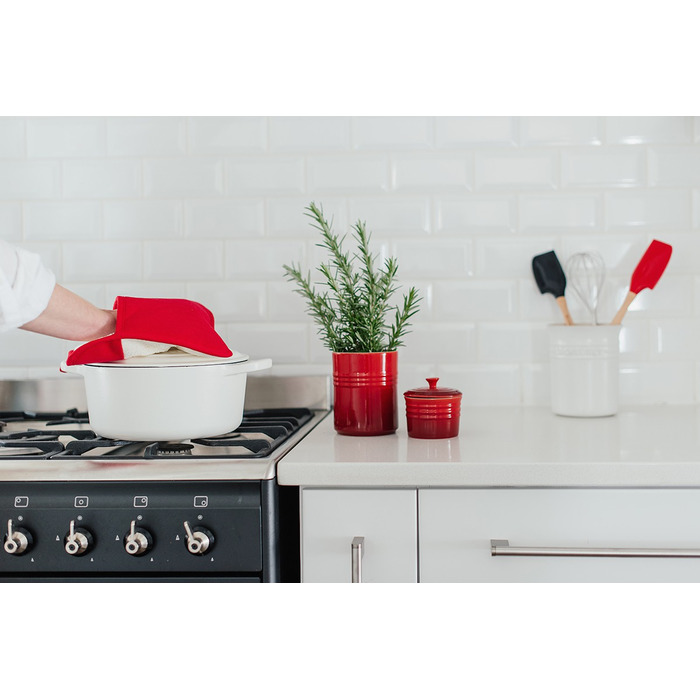 Прихватка/Рукавиці для духовки червона Klassik Le Creuset