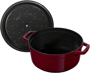 Каструля / жаровня 24 см з кришкою бордова Staub