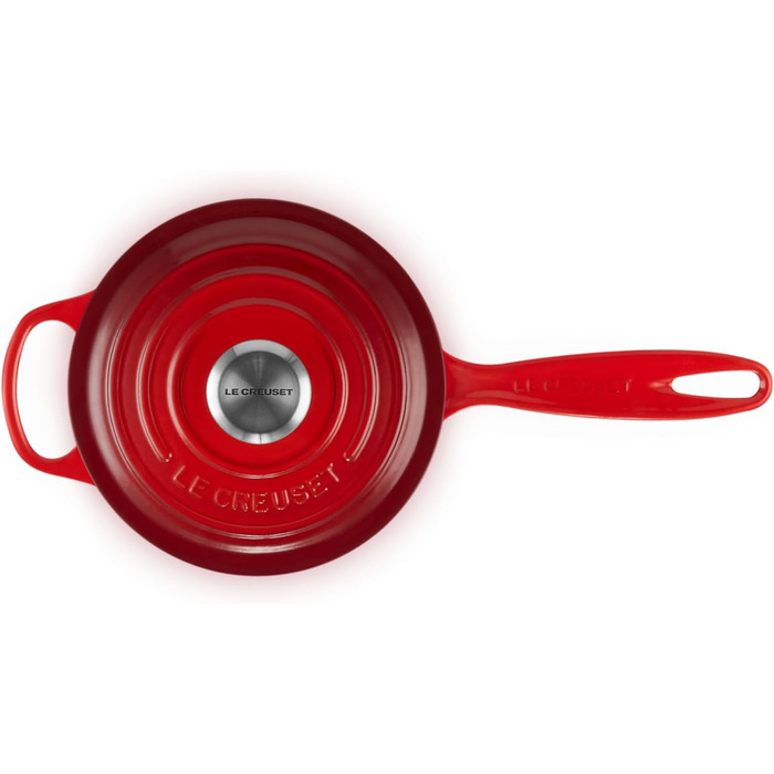 Чавунний сотейник Ø 16 см, 1,2 л з кришкою, вишнево-червоний Signature Le Creuset