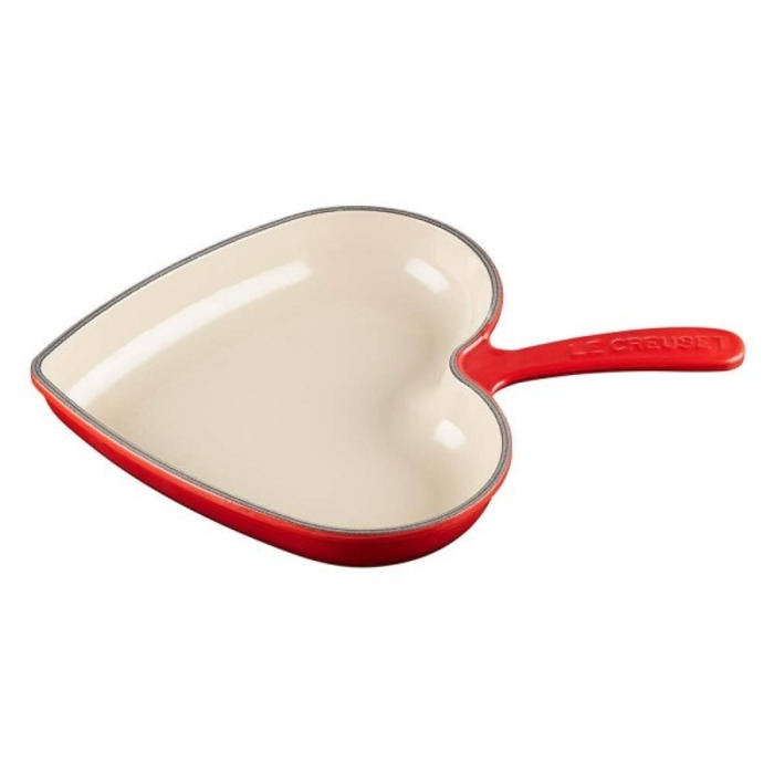 Сервірувальна сковорода у формі серця, червона Heart Le Creuset