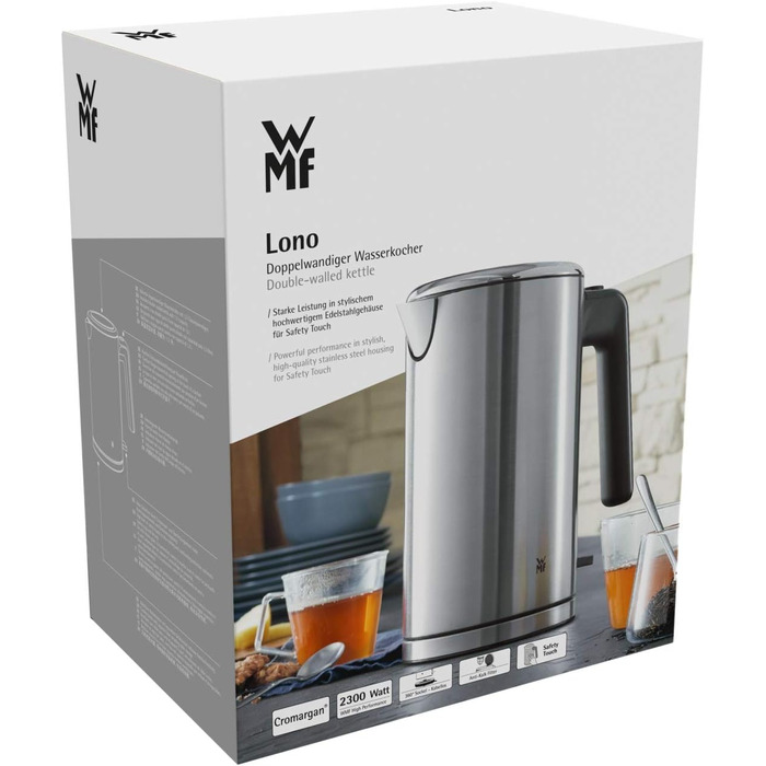 Електрочайник з подвійними стінками 1,3 л, 2400 Вт Lono WMF