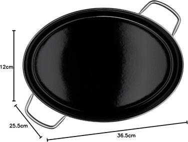 Жаровня овальна 36 см зі скляною кришкою, сіра Fusiontec Mineral WMF