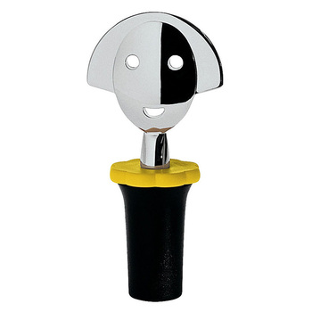 Пробка для бутылки 5х13,9х8 см черная Anna Stop Alessi