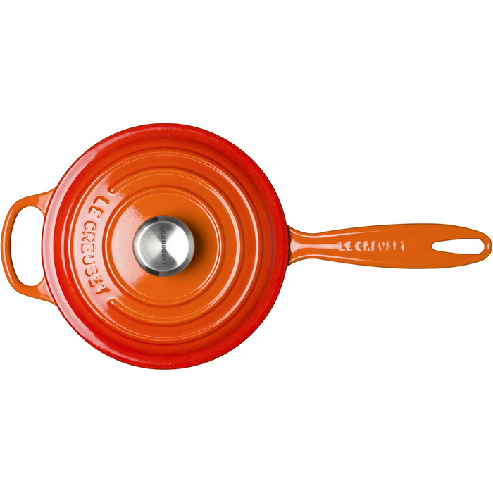 Чугунный сотейник Ø 20 см, 2,5 л с крышкой, пламенно-красный Signature Le Creuset