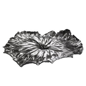 Блюдо 44,8х6,3х41 см металік Lotus leaf Alessi