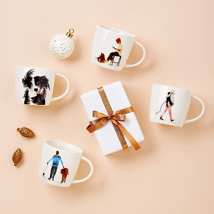 Кружка Maxwell & Williams BEST FURRY FRIENDS Walking The Dog, фарфор, 400 мл