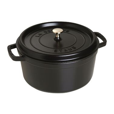 Кокот круглий 28 см, чорний Staub
