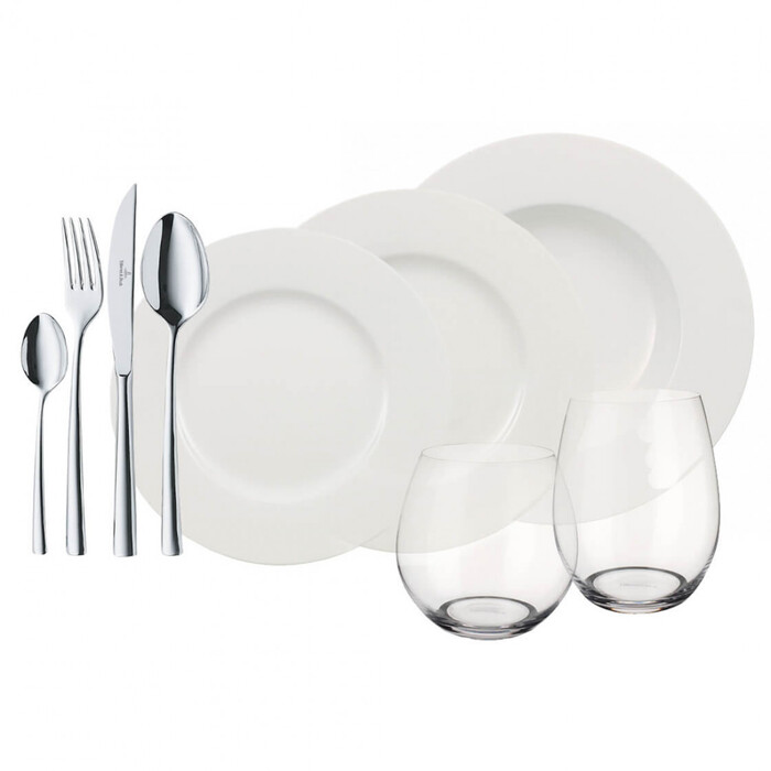 Набір столового посуду на 4 персони 36 предметів Wonderful World White Villeroy & Boch