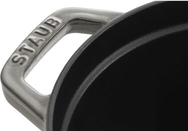 Чавунна жаровня/кокот STAUB, овальна 6,7 л, (17 см, графітово-сіра)