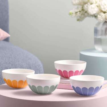 Набір з 4 піал для пластівців 430 мл, різнокольоровий Fleur Villeroy & Boch