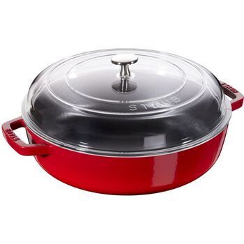 Сотейник зі скляною кришкою 28 см, вишневий Staub
