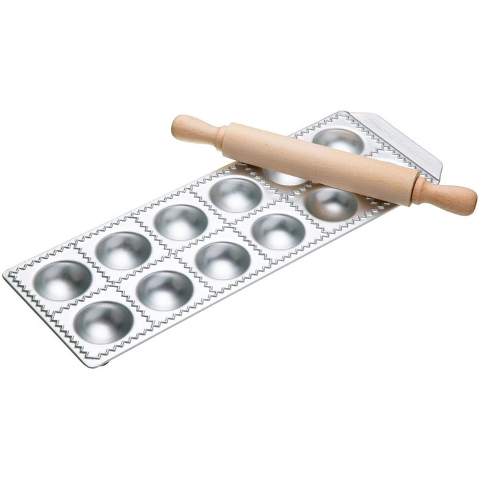Форма для приготування равіолі з качалкою Ravioli Chef 34 x 11,5 x 2,5 см, 2 предмета GSD