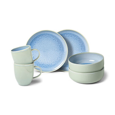 Набір посуду для сніданку, 6 предметів, Бірюзовий Crafted Blueberry Villeroy & Boch