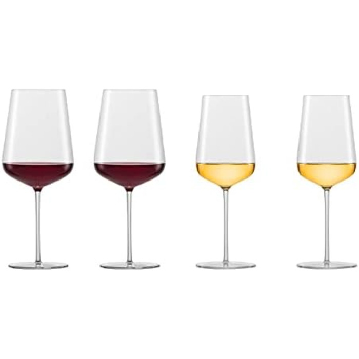 Набір келихів для червоного та білого вина, 4 предмети, Vervino Zwiesel Glas