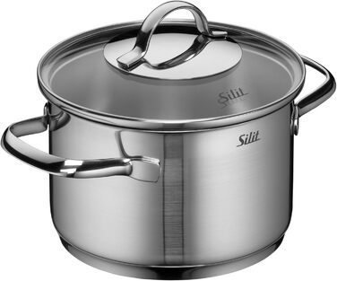 Набір каструль зі скляними кришками, 4 предмети, Achat Silit