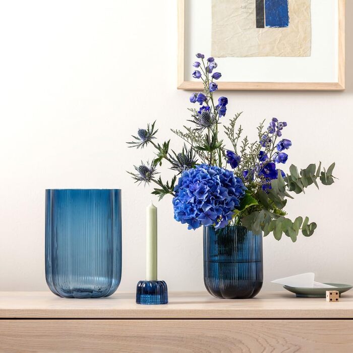 Ваза скляна декоративна 16 х 22,5 см, синій Fleur Villeroy & Boch