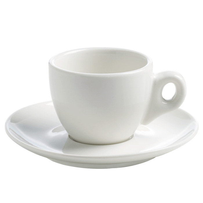 Чашка для еспрессо з блюдцем, порцеляна 70 мл Maxwell & Williams WHITE BASICS ROUND