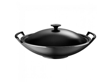 Вок зі сталевою кришкою 4,5 л Чорний Le Creuset