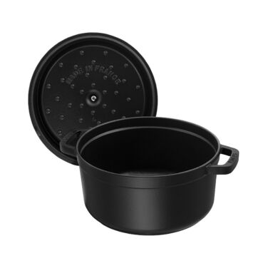Кокот круглий 28 см, чорний Staub
