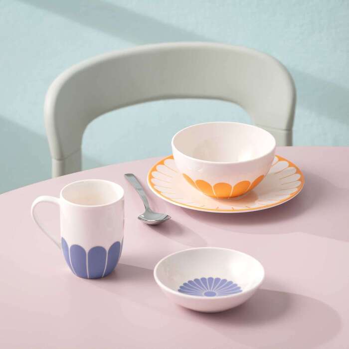 Набір з 4 чашок для кави 290 мл, різнокольорові Fleur Villeroy & Boch