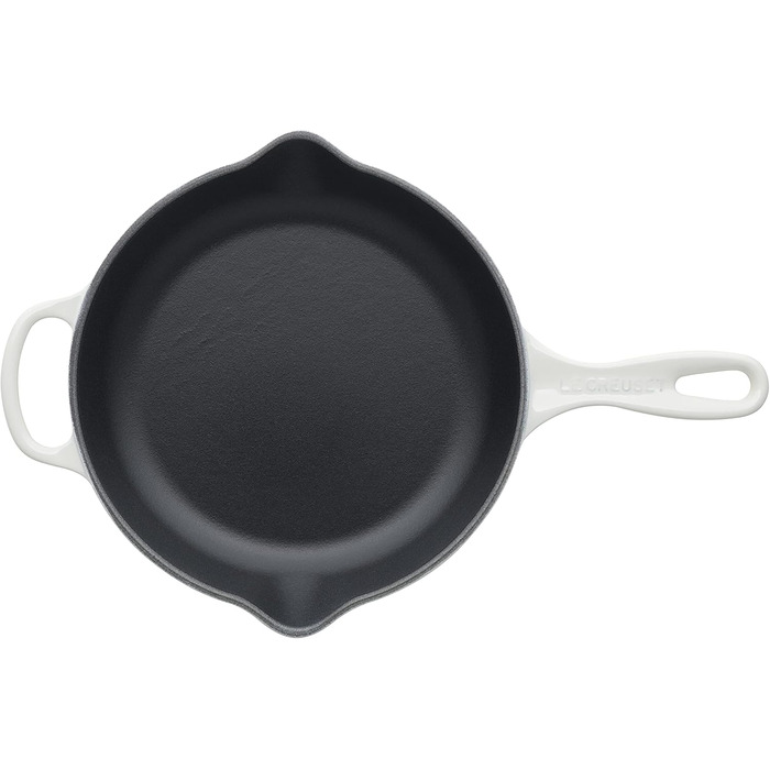Чавунна сковорода LE CREUSET Signature, кругла, Ø. Для всіх типів плит, вкл. підходить для індукції, 1,93 кг, гранатовий, 20182239490422 (безе, 23 см)