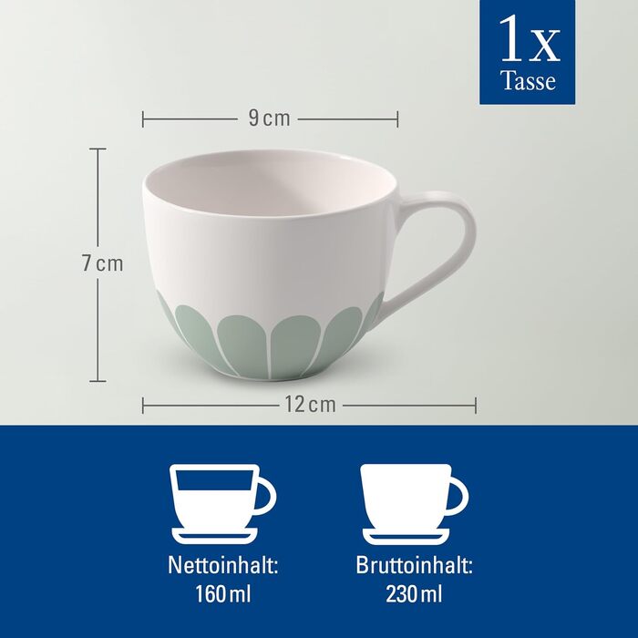 Чашка для кофе 160 мл, зеленый Fleur Villeroy & Boch