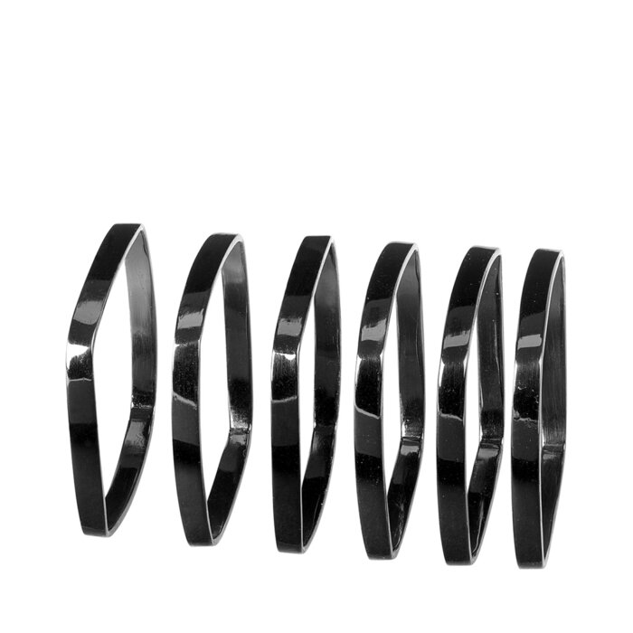 Кольцо для салфеток набор 6 предметов черное Fino Blomus