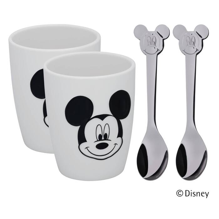 Набір дитячих кухлів і ложок, 4 предмета, Mickey Mouse WMF