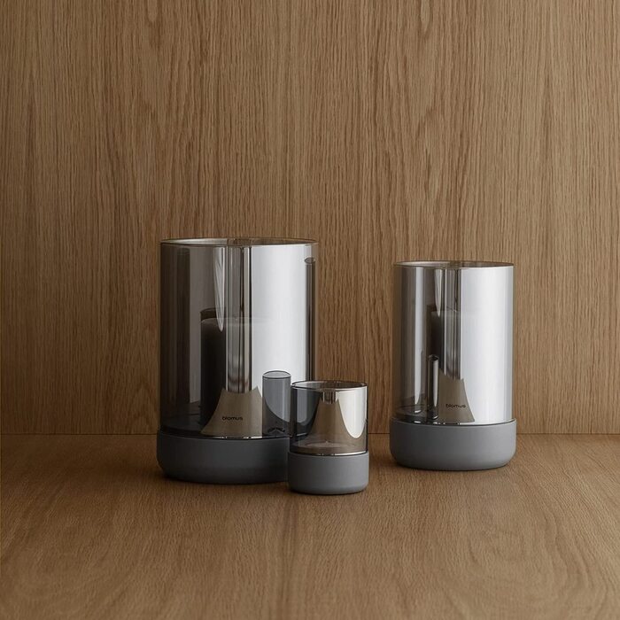 Набір з 2 свічників 9,5 см XS Steel Gray & Smoke Calma Blomus