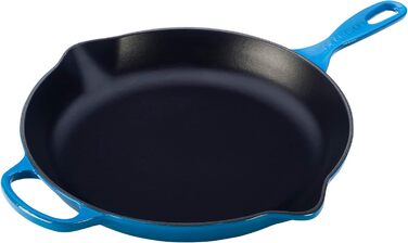 Чавунна сковорода LE CREUSET Signature, кругла, Ø Для всіх типів плит, вкл. Підходить для індукції, 1,93 кг, гранатовий, 20182239490422 (Марсель, 11,75 дюймів)