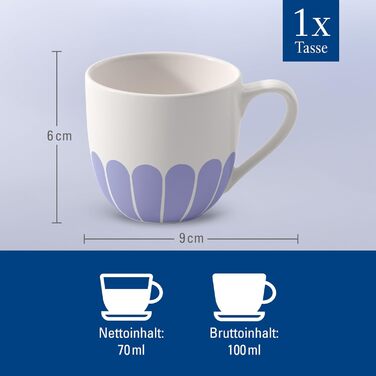Чашка для эспрессо 70 мл, синий Fleur Villeroy & Boch