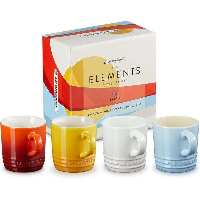 Набір із 4 кухлів 350 мл, різнокольоровий Elements Le Creuset