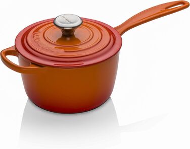 Чугунный сотейник Ø 20 см, 2,5 л с крышкой, пламенно-красный Signature Le Creuset